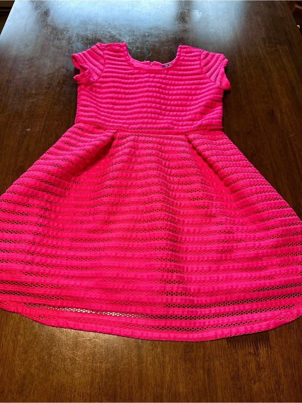 The Children's Place Hot Pink Textured Fit & Flare Dress